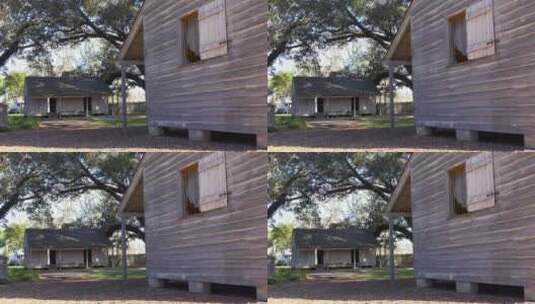 中奴隶使用的木屋仍然矗立在南方深处的种植园上高清在线视频素材下载