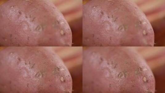地瓜红薯白薯上的黑斑疤痕高清在线视频素材下载