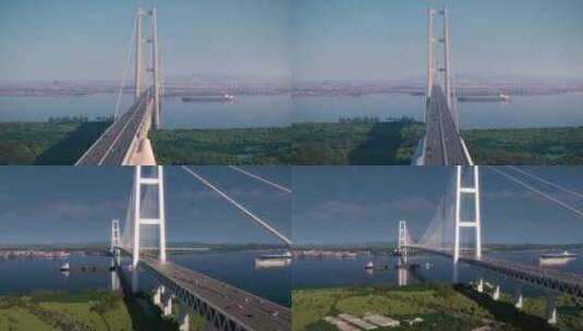 狮子洋大桥  航拍 合集高清在线视频素材下载