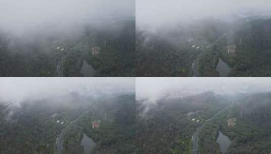 雨雾中的山林高清在线视频素材下载