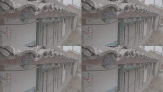 中国东北老村镇上的老房子LOG素材高清在线视频素材下载