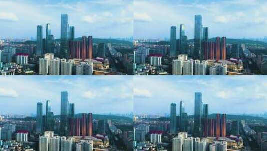 广西南宁东盟商务区商业中心高楼大厦航拍高清在线视频素材下载