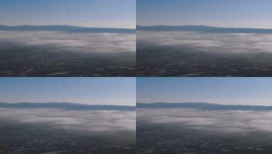 清晨云层之上云雾缭绕竖屏航拍高清在线视频素材下载