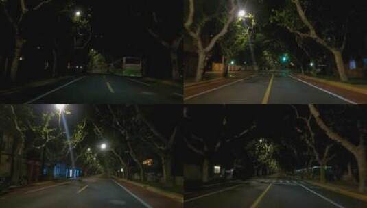 上海封城中夜景街道高清在线视频素材下载