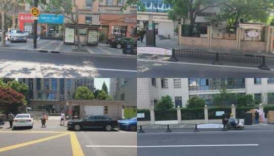 上海封城中的都市建筑侧街道环境高清在线视频素材下载