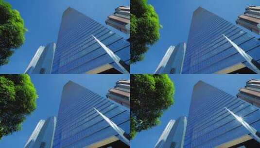 广西首府绿城南宁东盟商务区高楼大厦高清在线视频素材下载