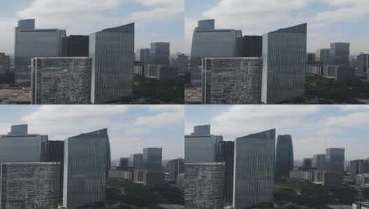 珠江新城密集高楼群航拍高清在线视频素材下载