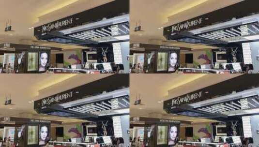 商场化妆品展台，大牌美妆高清在线视频素材下载