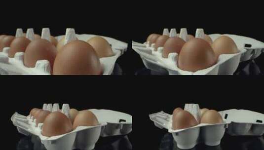 鸡蛋盒装特写高清在线视频素材下载
