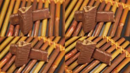 巧克力威化饼干高清在线视频素材下载