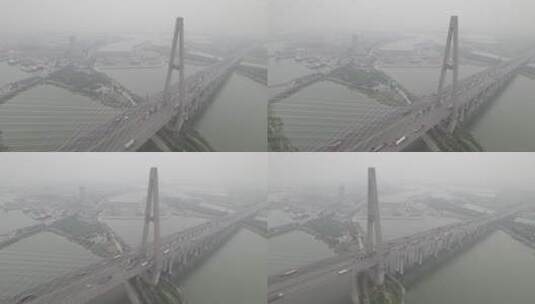 天津海河大桥侧俯视高清在线视频素材下载