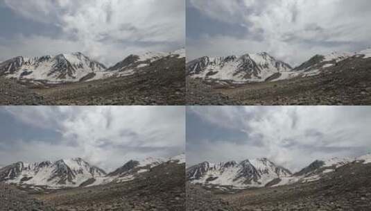 新疆雪山静景空镜素材高清在线视频素材下载