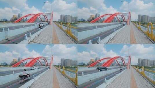 广西柳州文惠桥城市风光高清在线视频素材下载