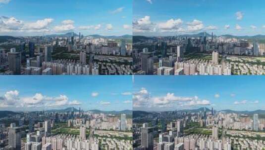 深圳罗湖区地标建筑群延时视频高清在线视频素材下载
