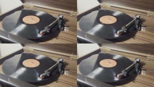 留声机黑胶唱片播放音乐高清在线视频素材下载