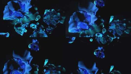 蓝色花瓣飘落高清在线视频素材下载