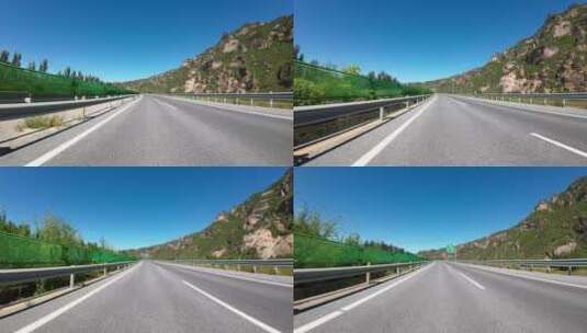 开车行驶在高速公路上高清在线视频素材下载