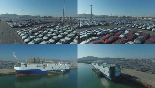 汽车码头集装箱港口合集高清在线视频素材下载