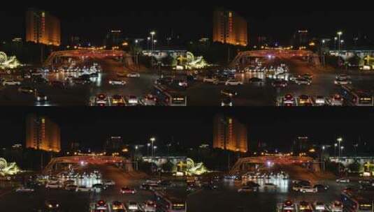 4K城市夜晚街头行人高清在线视频素材下载