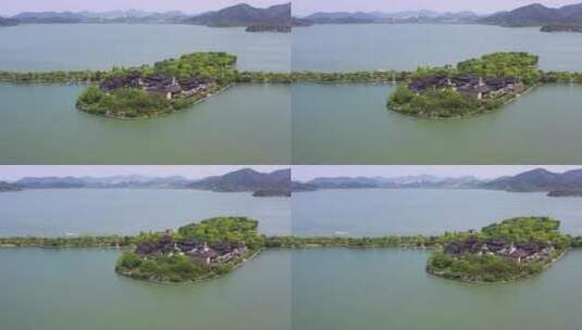 宁波东钱湖湖心岛风光高清在线视频素材下载