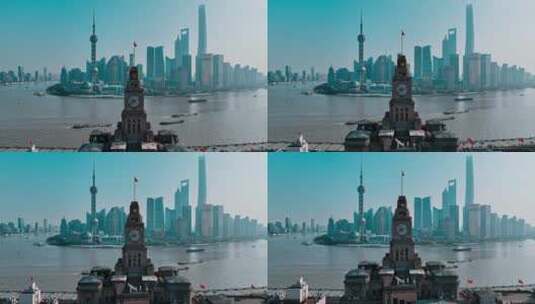 上海浦西航拍高清在线视频素材下载