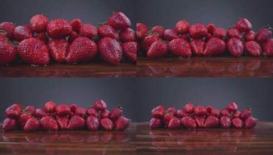 草莓水果商业广告素材高清在线视频素材下载