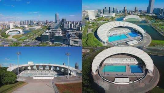 上海市东方体育中心城市环境 合集高清在线视频素材下载