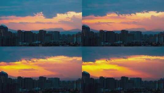 喀什夕阳云彩高清在线视频素材下载