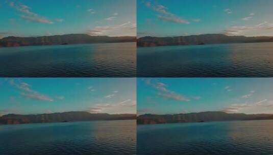航拍四川泸沽湖景色风光高清在线视频素材下载