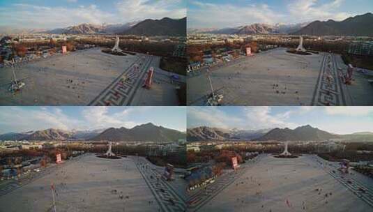 西藏和平解放纪念碑高清在线视频素材下载
