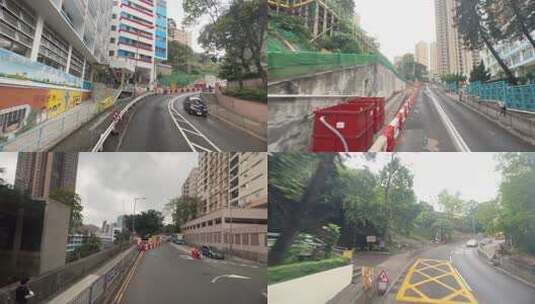 香港巴士二楼视角高清在线视频素材下载