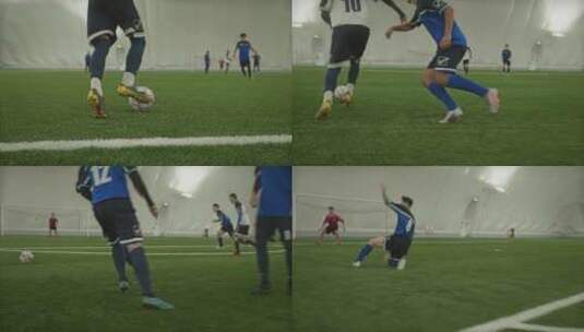 踢足球 足球运动 踢球高清在线视频素材下载