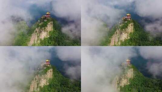 南五台山 钟南山 秦岭 云海 日出 云彩 蓝天高清在线视频素材下载