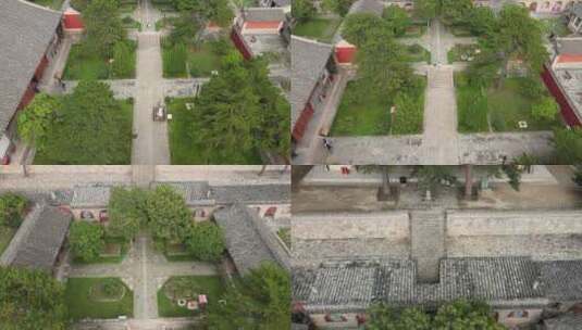 中国唐代空中寺庙高清在线视频素材下载