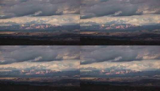 塞多纳的红岩与暴风雨云延时放大高清在线视频素材下载