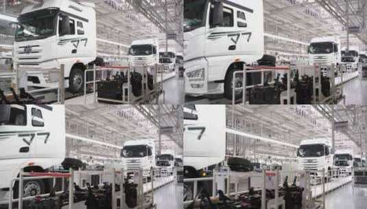 汽车卡车自动化生产线智能生产高清在线视频素材下载