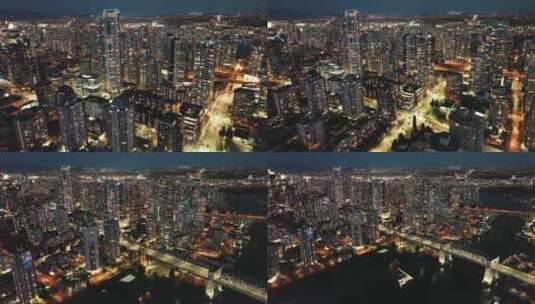 飞跃繁华的大型城市经济发展的景观高清在线视频素材下载
