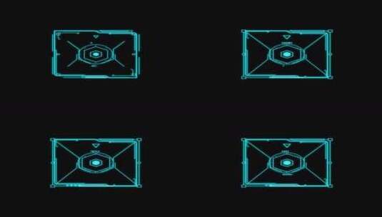 科技HUD 科技小元素 赛博朋克 虚拟数字高清在线视频素材下载