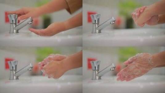 洗手池洗手消毒高清在线视频素材下载