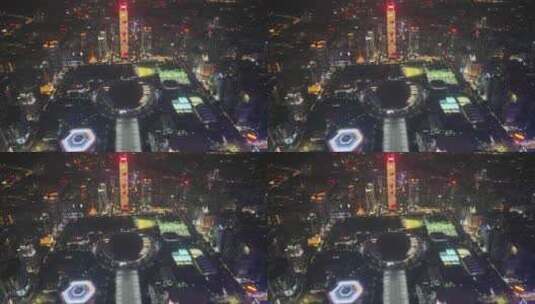 广州珠江新城中信大厦灯光秀夜景高清在线视频素材下载