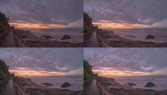 黄昏日落海面延时拍摄高清在线视频素材下载