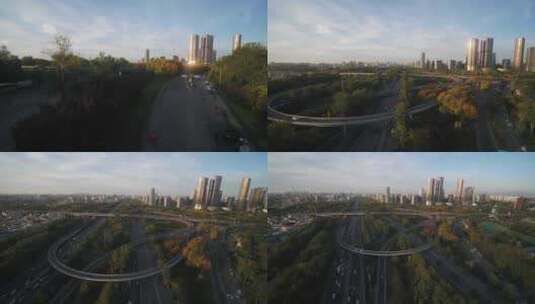 北京五元桥航拍高清在线视频素材下载