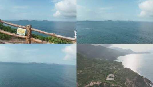 风景，无人机航拍，深圳，海边风景高清在线视频素材下载