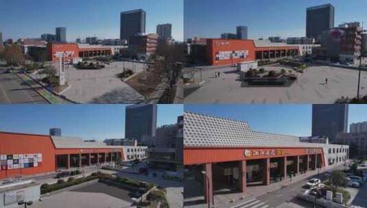 南京江宁纳科汽车创意园航拍高清在线视频素材下载