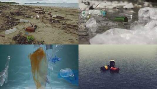多组海洋河流垃圾合集高清在线视频素材下载
