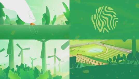 绿色 种子 植物  二维动画 MG  春天 绿意高清在线视频素材下载