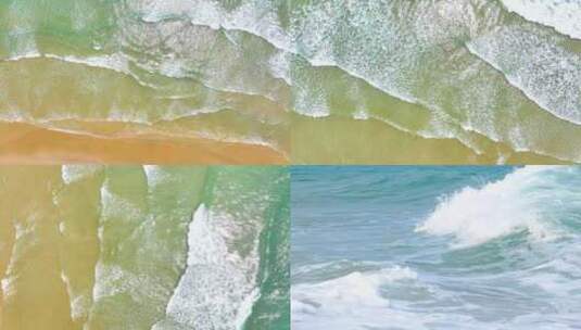 海浪海涛沙滩浪花海浪高清在线视频素材下载