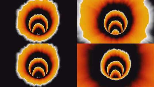 抽象橙色和黑色隧道光学幻觉动画背景高清在线视频素材下载