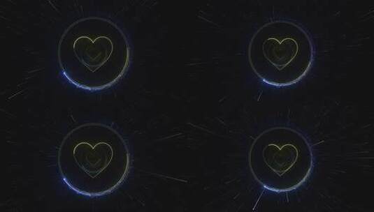 Heart Emoji Neon，社交媒高清在线视频素材下载