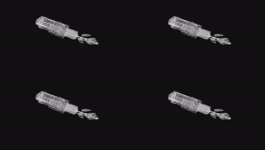 国防宇宙飞船穿越轨道高清在线视频素材下载